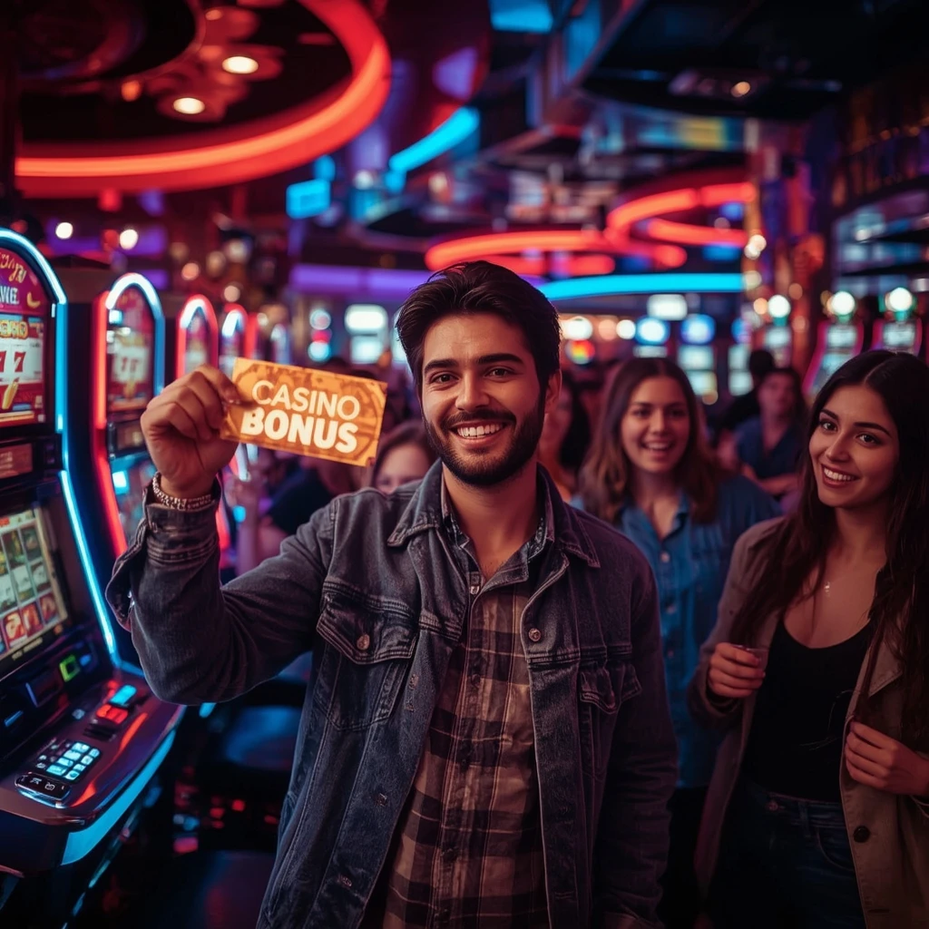 una persona con un bonus del casinò CASHPOT CASINO
